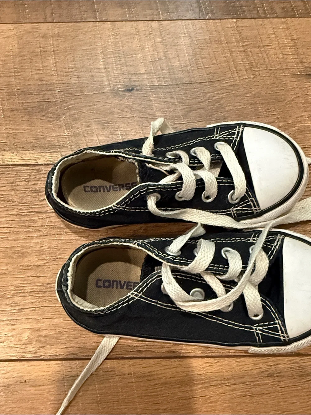 Converse Kids Black and White Low-Top Sneakers